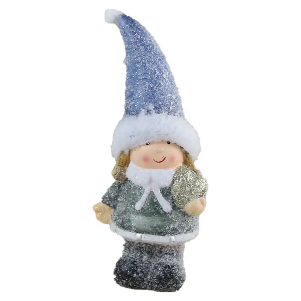 Figurina Fetita cu inimioara glitter din ceramica 19 CM Figurina Fetita cu inimioara glitter din ceramica 19 CM