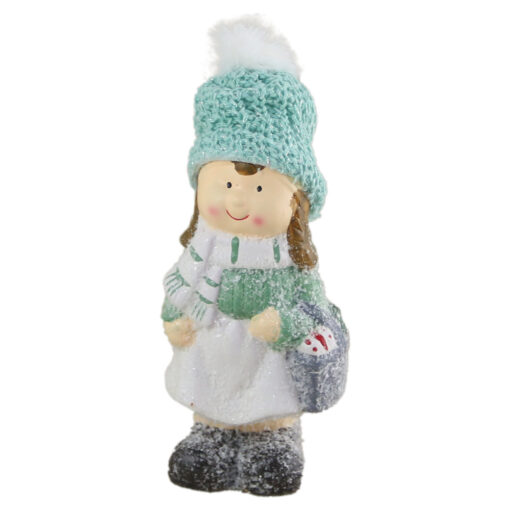 Figurina Craciun Fetita din ceramica 21 CM