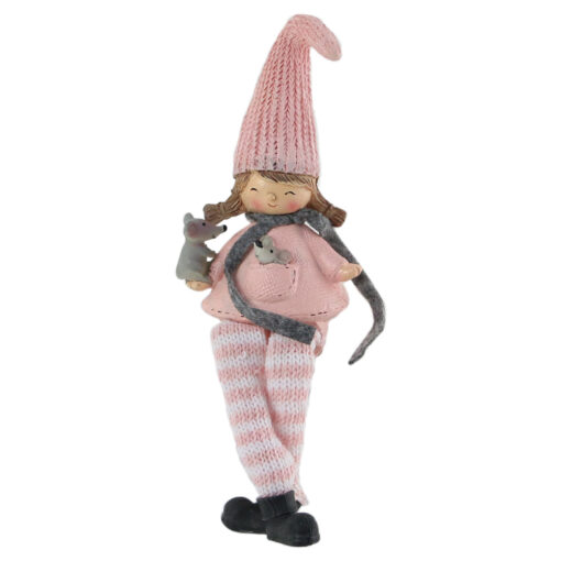 Figurina Copil din rasina cu soricel 20 CM