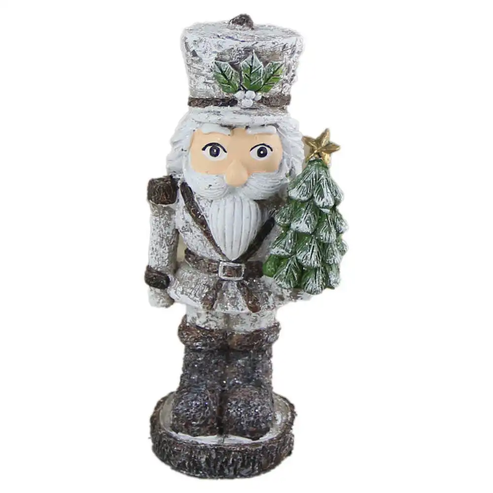 Figurina Craciun Nutcracker cu brad din rasina 18 CM Figurina Craciun Nutcracker cu brad din rasina 18 CM