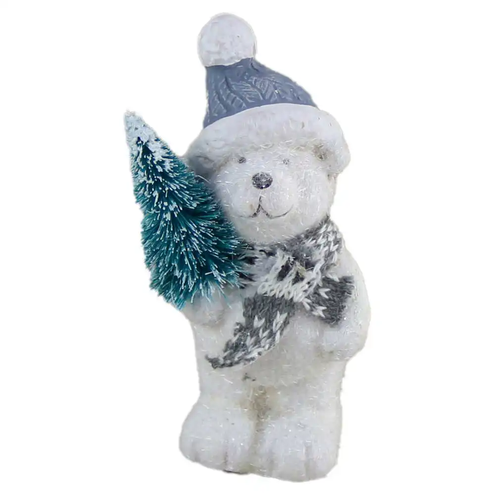 Figurina Ursulet din ceramica cu brad 13 CM