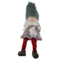 Figurina Craciun Copil din ceramica cu picioare mobile 31 CM