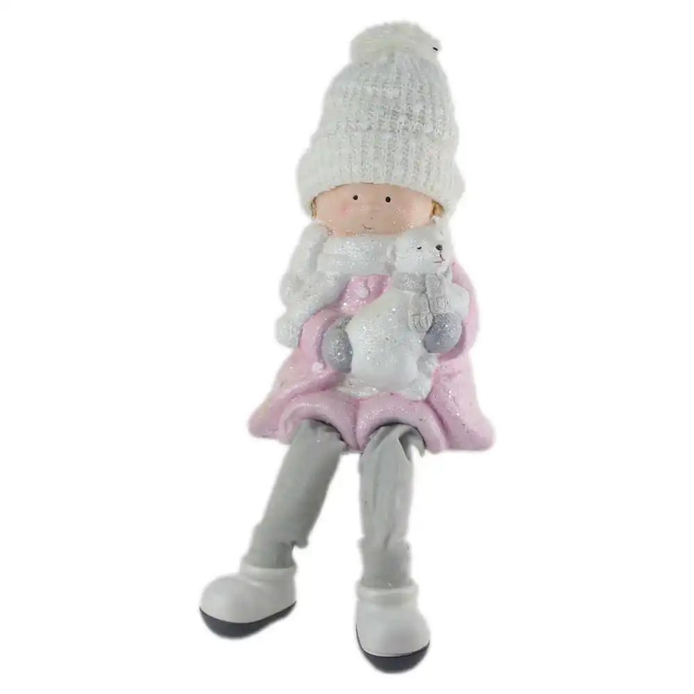 Figurina Craciun Copil din ceramica cu picioare mobile 31 CM Figurina Craciun Copil din ceramica cu picioare mobile 31 CM