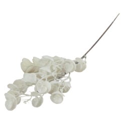 Pick decor creanga Roz /Alb cu glitter 45 CM