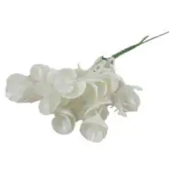 Pick decor creanga Roz /Alb cu glitter 26 CM