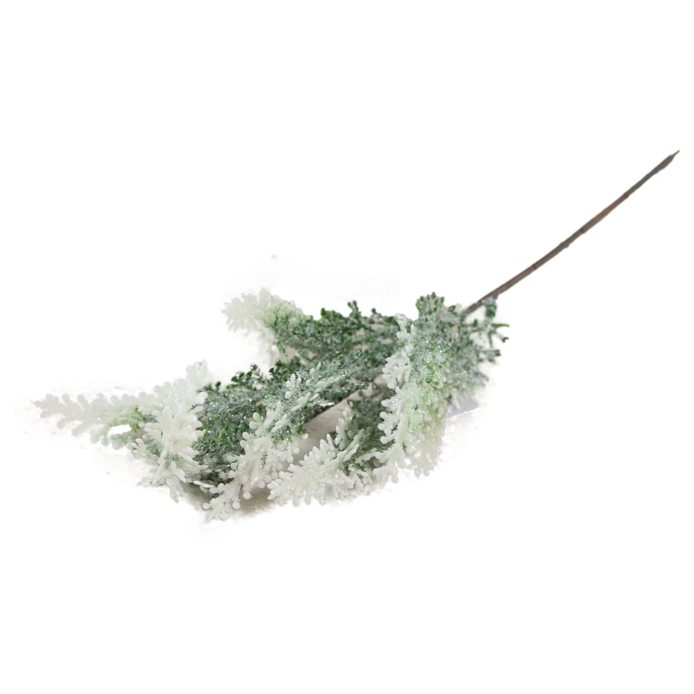 Creanga decorativa Verde/alb cu glitter 50 CM Creanga decorativa Verde/alb cu glitter 50 CM