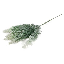 Creanga decorativa Verde/alb cu glitter 28 CM