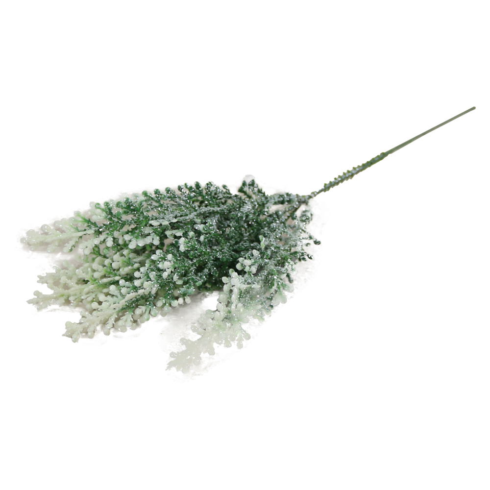 Creanga decorativa Verde/alb cu glitter 28 CM Creanga decorativa Verde/alb cu glitter 28 CM