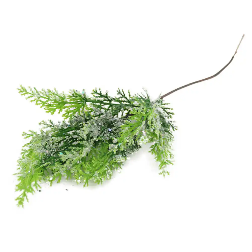 Creanga decorativa Verde/alb cu sclipici 45 CM Creanga decorativa Verde/alb cu sclipici 45 CM