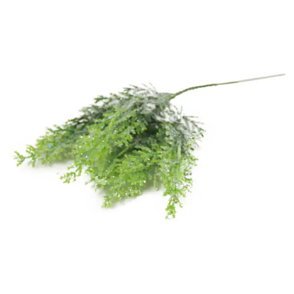 Creanga decorativa Verde/alb cu sclipici 30 CM Creanga decorativa Verde/alb cu sclipici 30 CM