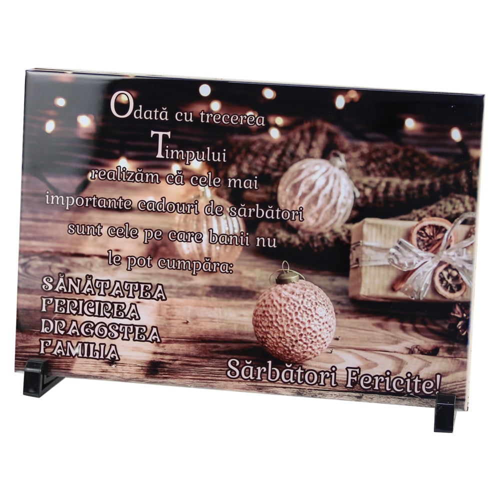 Placa decorativa "Sarbatori Fericite" 30x20 CM Placa decorativa "Sarbatori Fericite" 30x20 CM