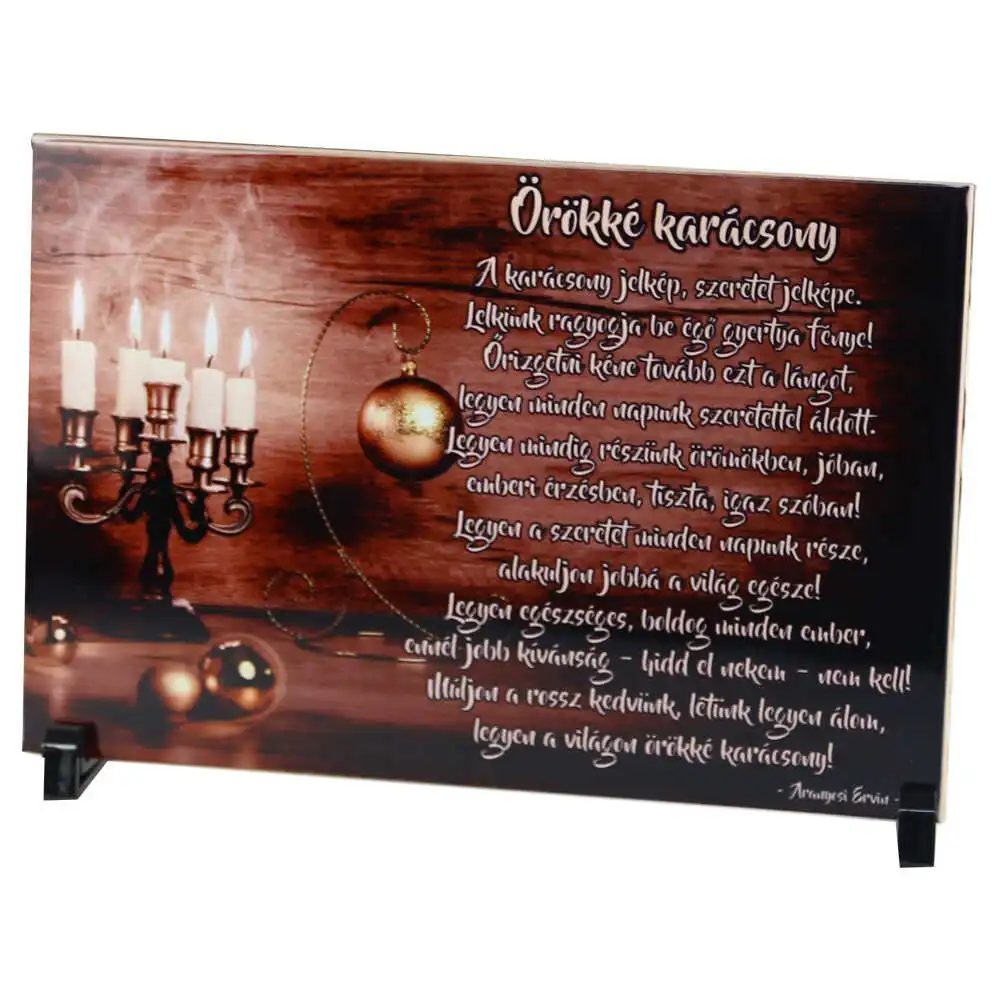 Placa decorativa "Orokke Karacsony" 30x20 CM