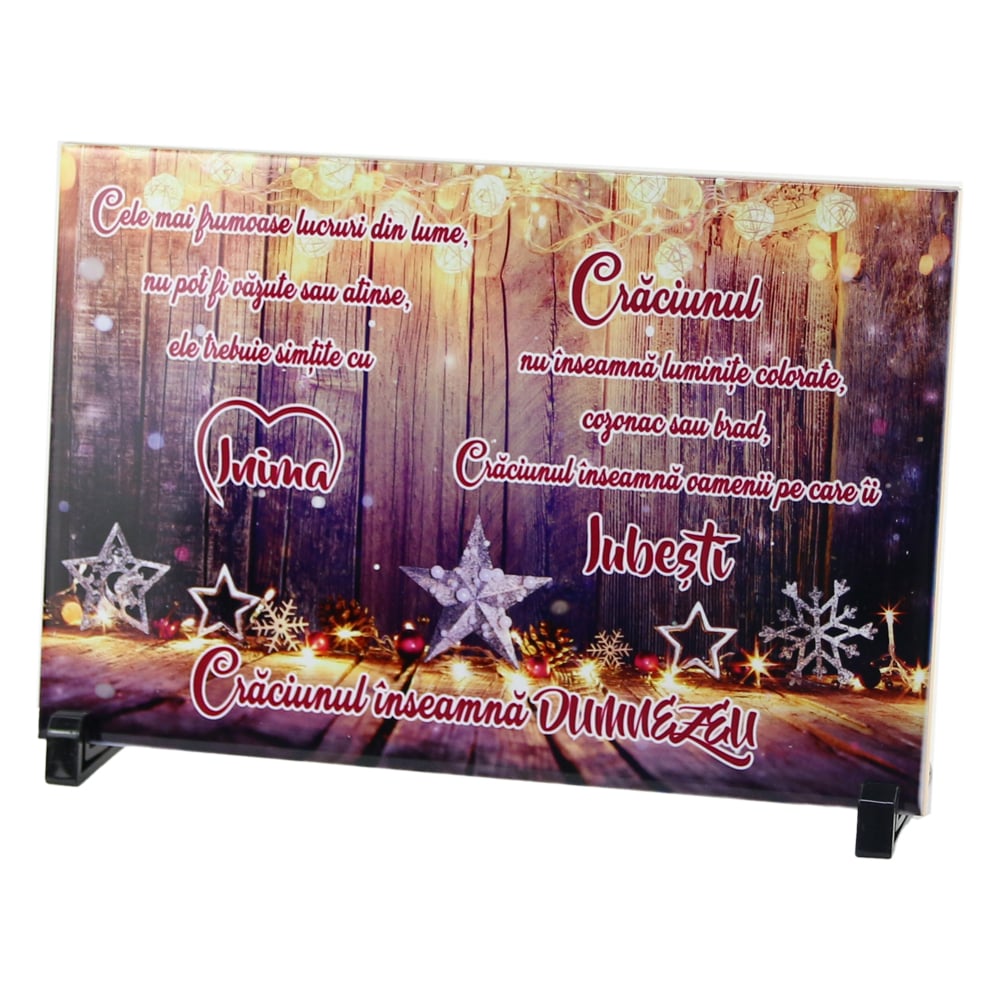 Placa decorativa "Craciunul nu inseamna..." 30x20 CM Placa decorativa "Craciunul nu inseamna..." 30x20 CM