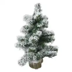 Brad artificial cu zapada si talpa lemn 40 CM
