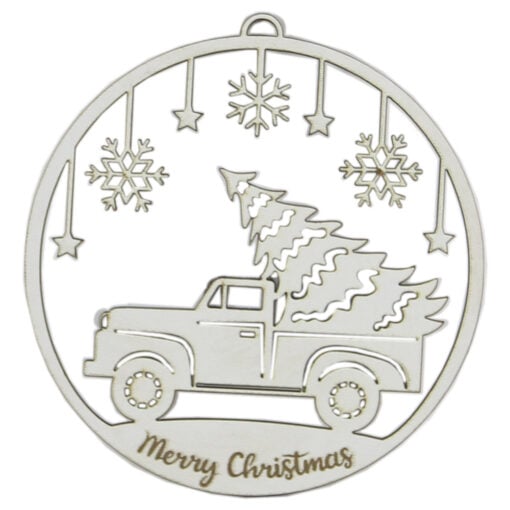 Ornament de brad din lemn 11 CM