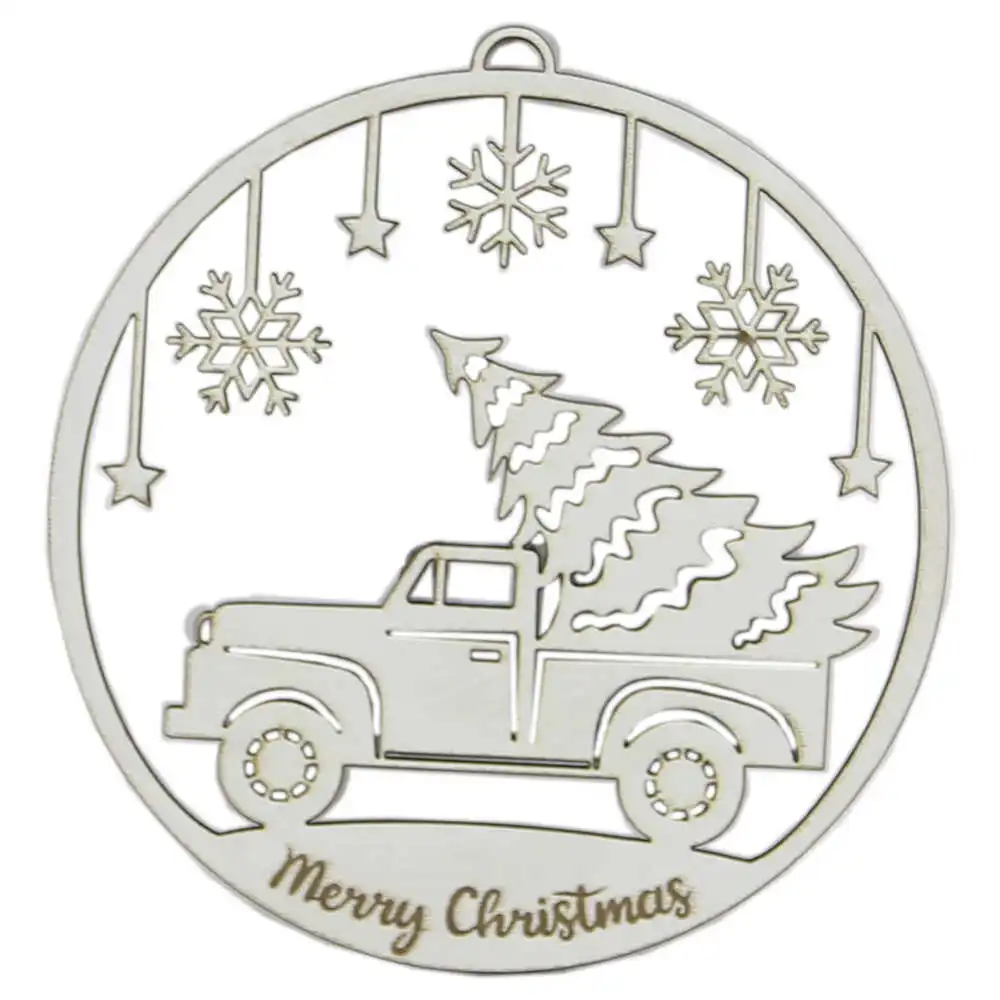 Ornament de brad din lemn 11 CM