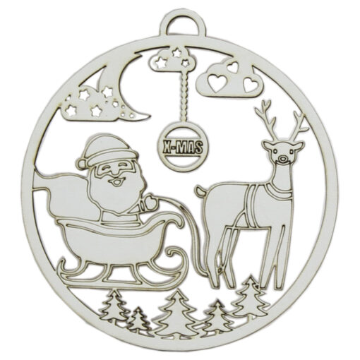 Ornament de brad din lemn 11 CM