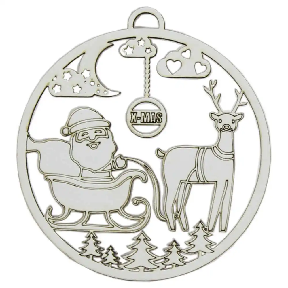 Ornament de brad din lemn 11 CM Ornament de brad din lemn 11 CM