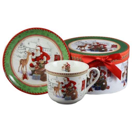 Cana ceramica cu farfurie 330 ml