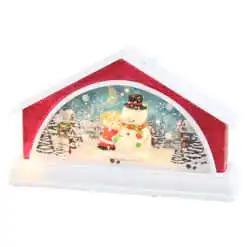 Decoratiune de Craciun Casuta muzicala cu led 15x10 CM