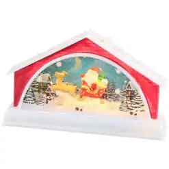 Decoratiune de Craciun Casuta muzicala cu led 15x10 CM