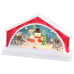 Decoratiune de Craciun Casuta muzicala cu led 15x10 CM