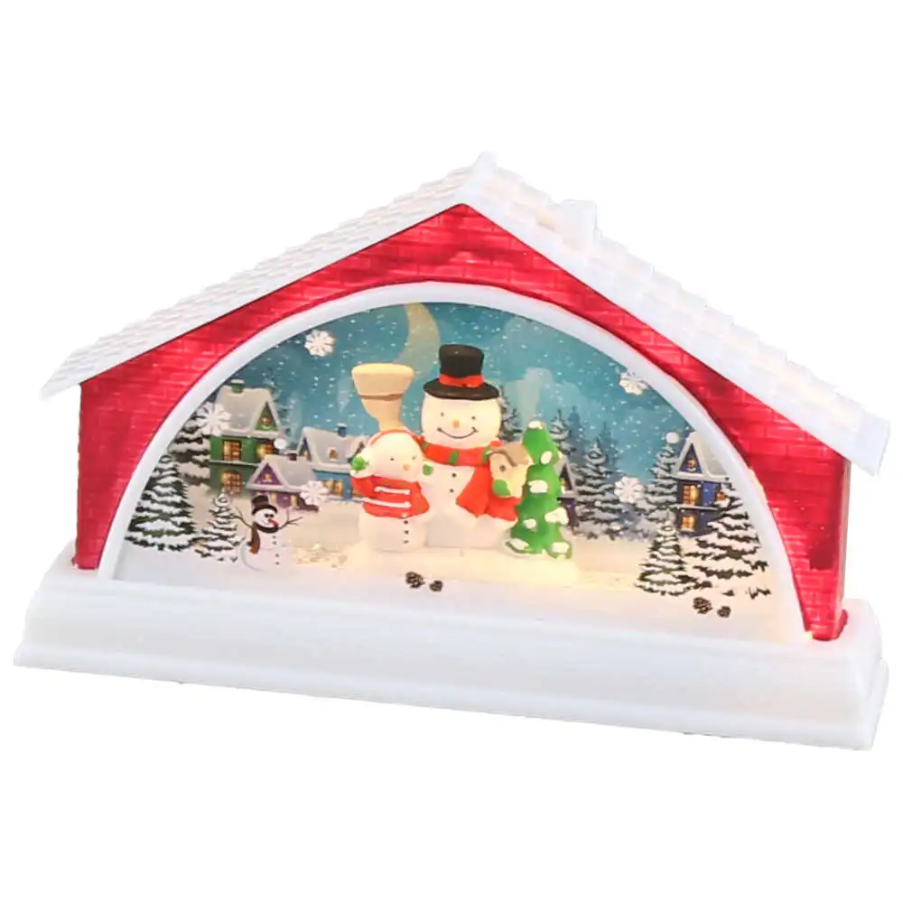 Decoratiune de Craciun Casuta muzicala cu led 15x10 CM