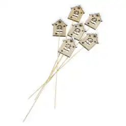 Pick decor Set 6 casute din lemn 5x30 CM
