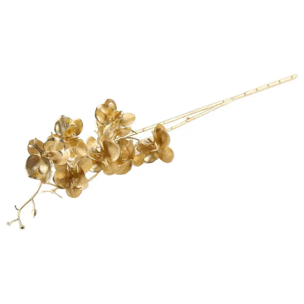 Pick creanga cu orhidee aurii 45 CM Pick creanga cu orhidee aurii 45 CM