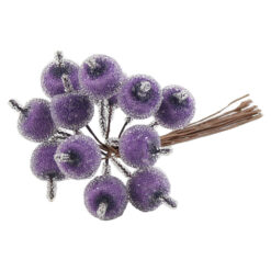Pick decorativ cu bobite mov 10 CM