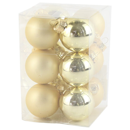 Set 12 globuri din plastic 4 CM