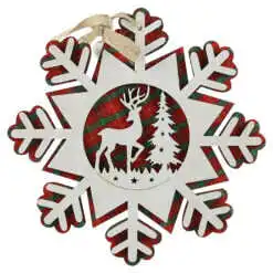 Decor pentru usa din lemn Fulg de nea 15 CM