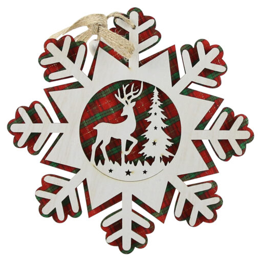 Decor pentru usa din lemn Fulg de nea 15 CM