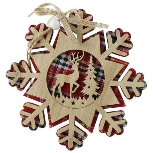 Decor pentru usa din lemn Fulg de nea 15 CM