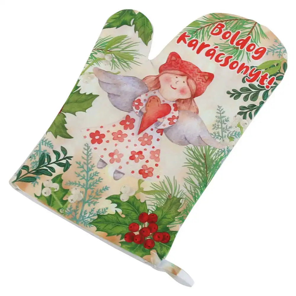 Manusa de bucatarie "Boldog Karacsonyt!" 16x27 CM Manusa de bucatarie "Boldog Karacsonyt!" 16x27 CM