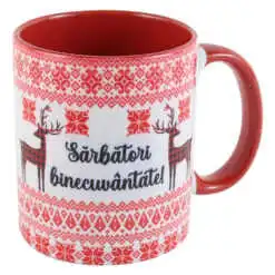 Cana ceramica "Sarbatori Binecuvantate!" 330 ml