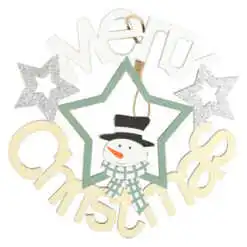 Decor pentru usa din lemn Merry Christmas