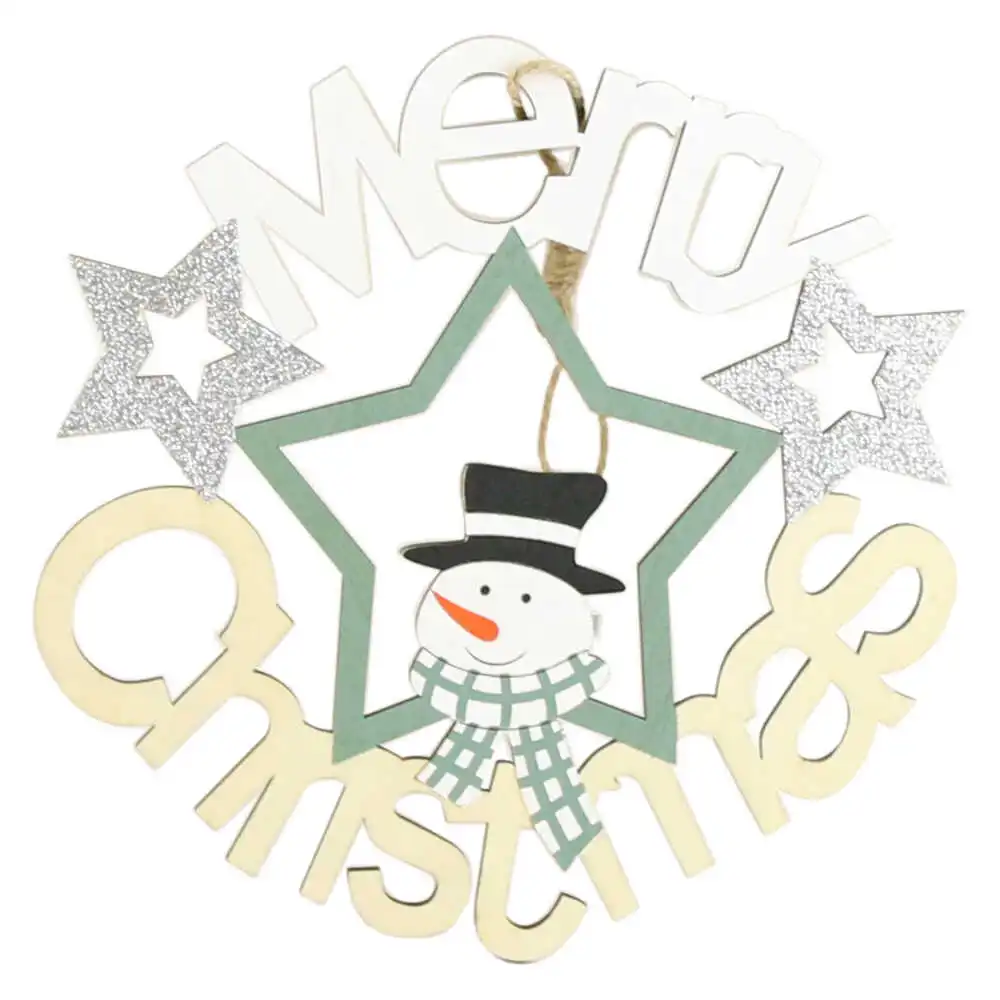 Decor pentru usa din lemn Merry Christmas