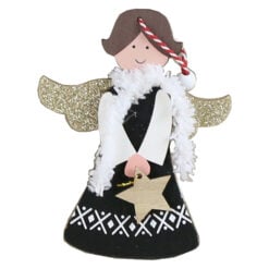 Ornament de brad din lemn Inger 12 CM