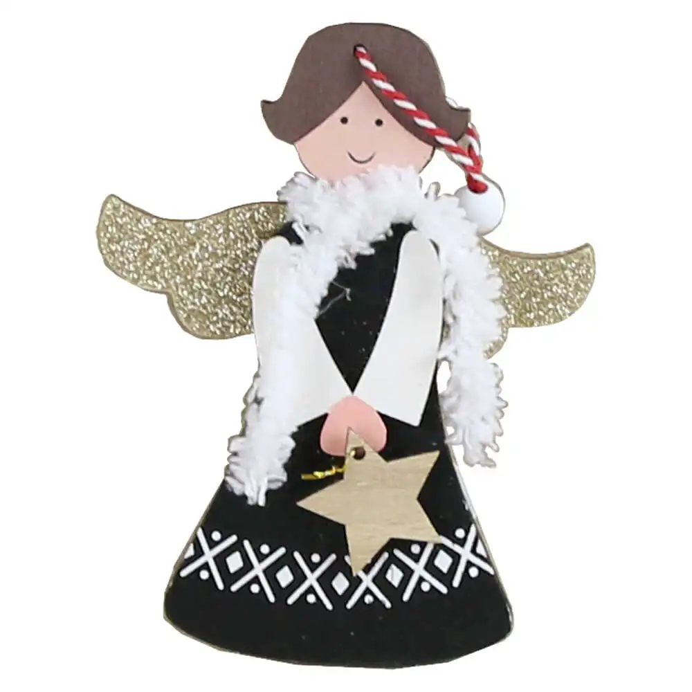 Ornament de brad din lemn Inger 12 CM