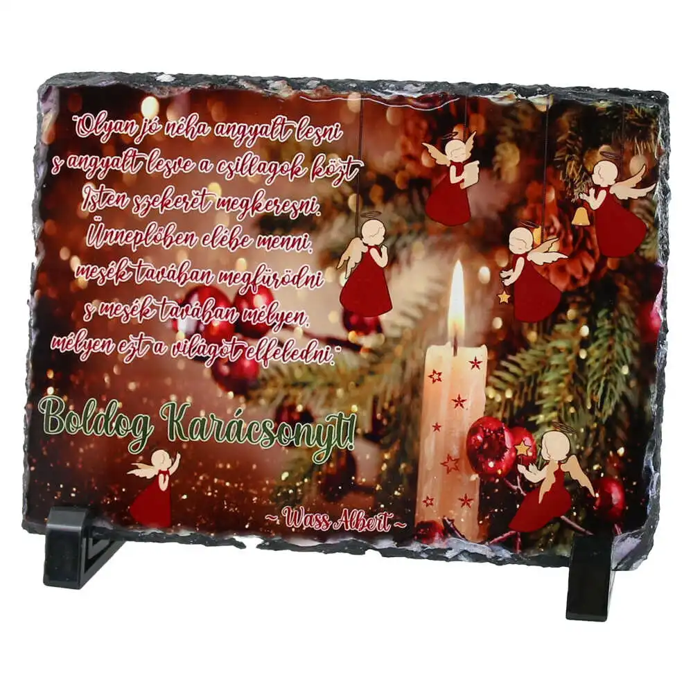 Placa decorativa "Olyan jo neha angyalt lesni..." 19x14 CM