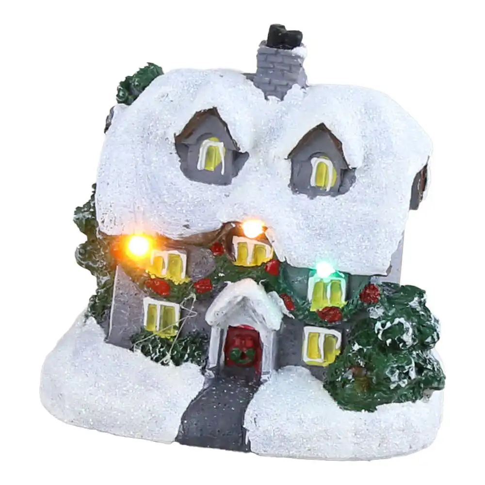 Casuta decorativa Craciun cu led 10x9 CM Casuta decorativa Craciun cu led 10x9 CM