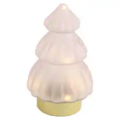 Ornament de Craciun Brad din sticla cu led 12x19 CM
