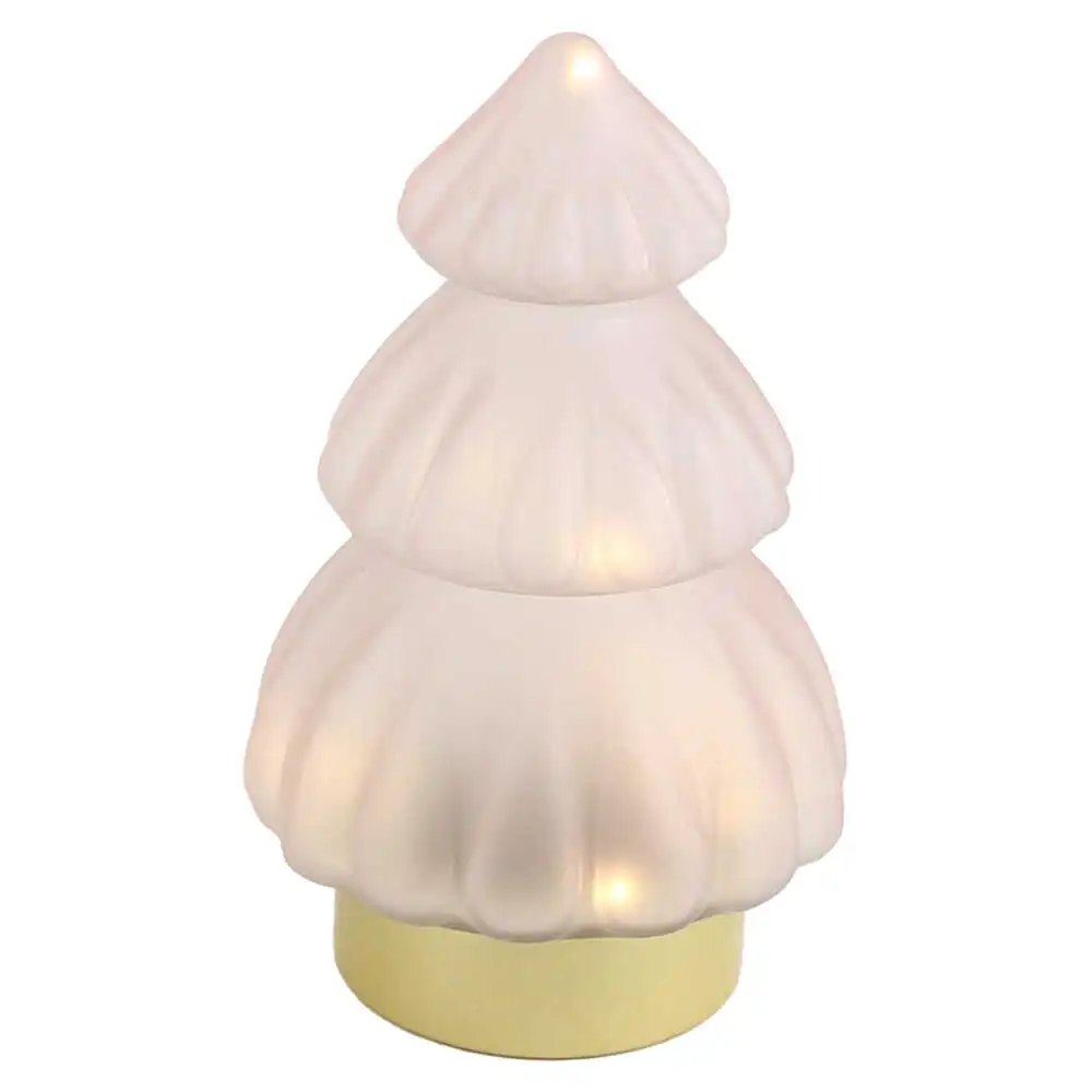 Ornament de Craciun Brad din sticla cu led 12x19 CM Ornament de Craciun Brad din sticla cu led 12x19 CM