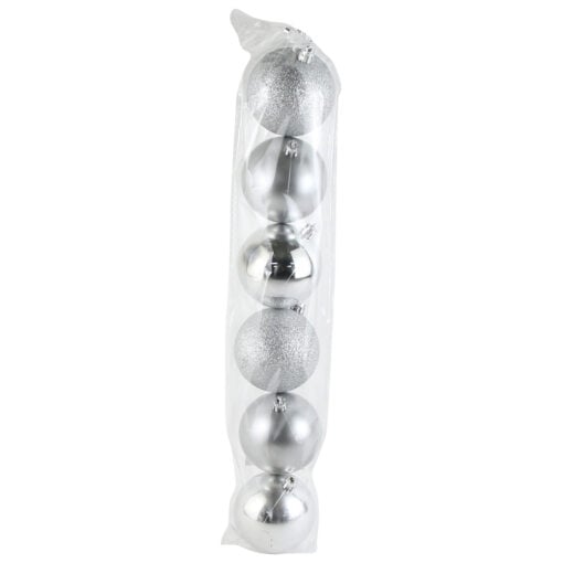 Set 6 globuri din plastic 7 CM