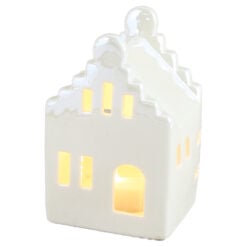 Casuta decorativa din ceramica cu led 10 CM