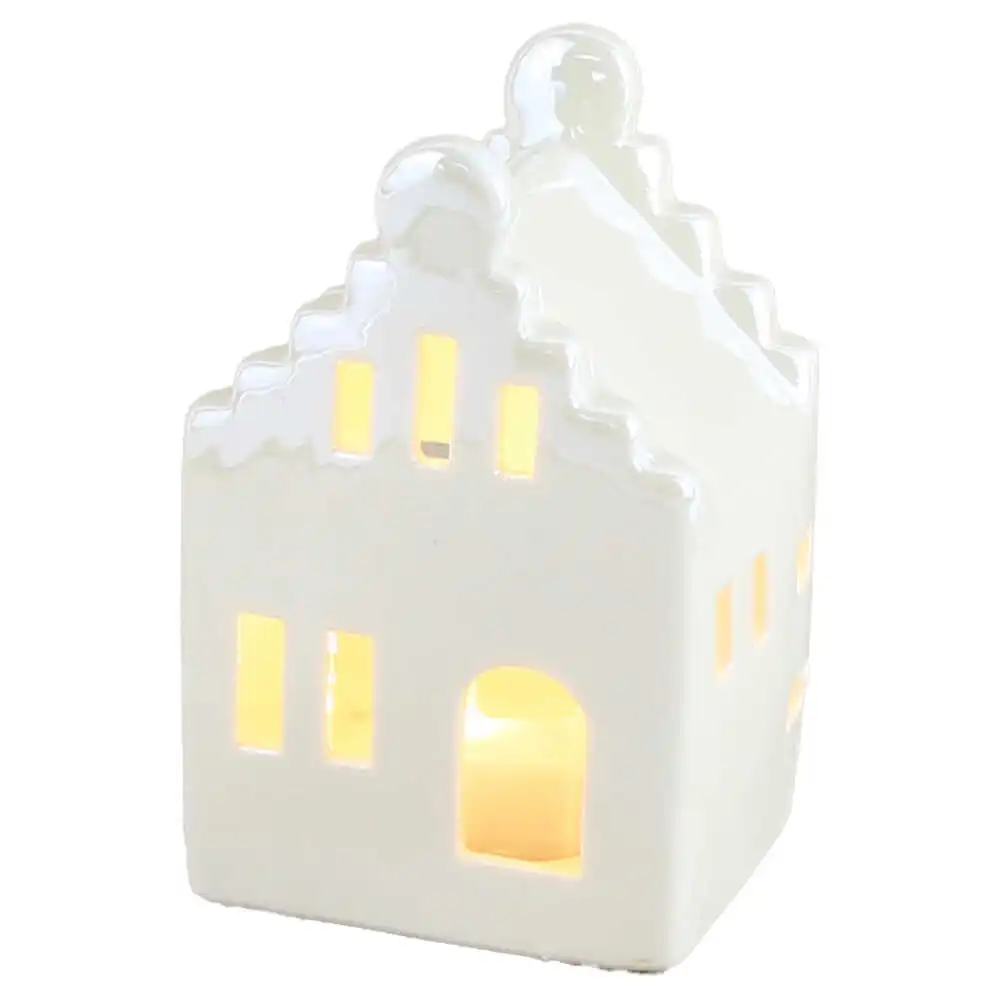 Casuta decorativa din ceramica cu led 10 CM Casuta decorativa din ceramica cu led 10 CM