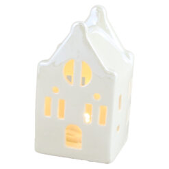 Casuta decorativa din ceramica cu led 10 CM