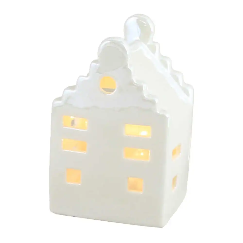 Casuta decorativa din ceramica cu led 10 CM Casuta decorativa din ceramica cu led 10 CM