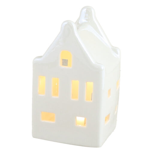 Casuta decorativa din ceramica cu led 10 CM